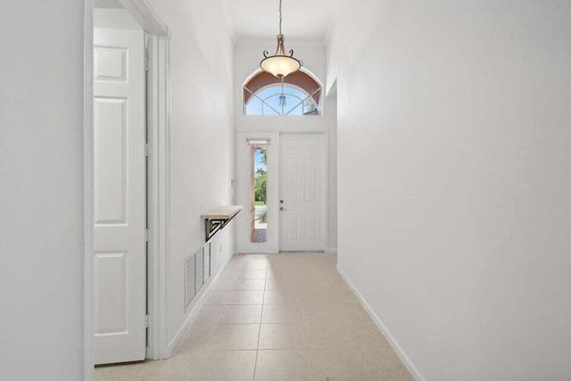 entrance foyer with a towering ceiling