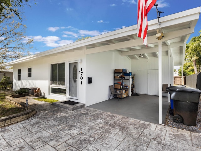 exterior space with a patio