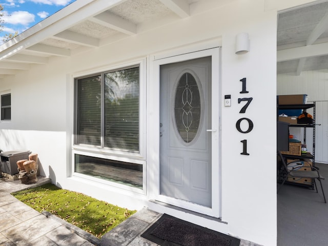 view of doorway to property