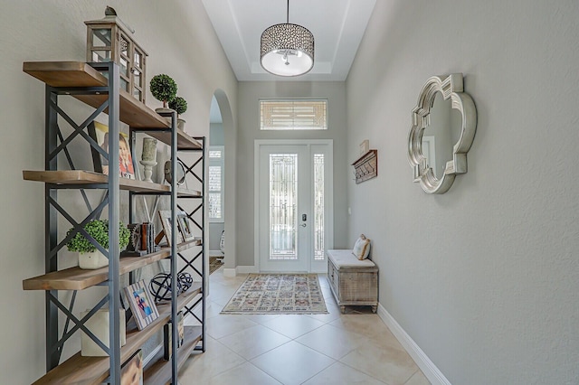 view of tiled entryway