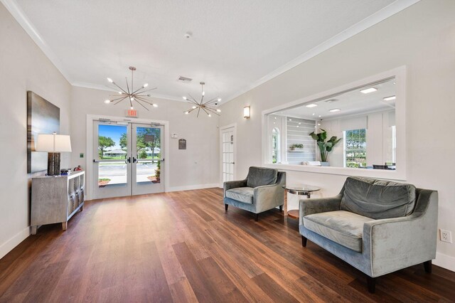 view of patio with french doors and ceiling fan