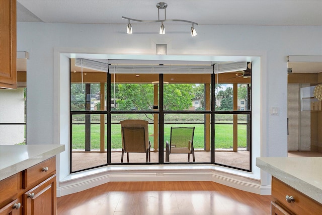 interior space with light wood-type flooring