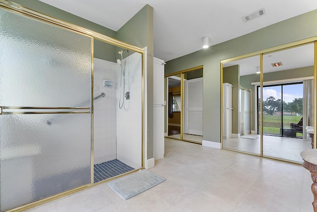 bathroom with walk in shower