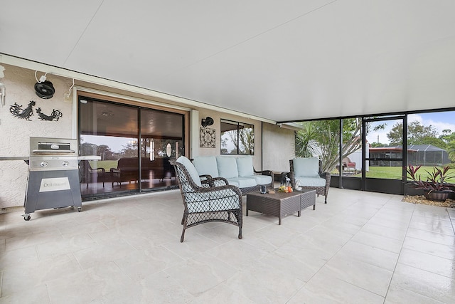 view of sunroom