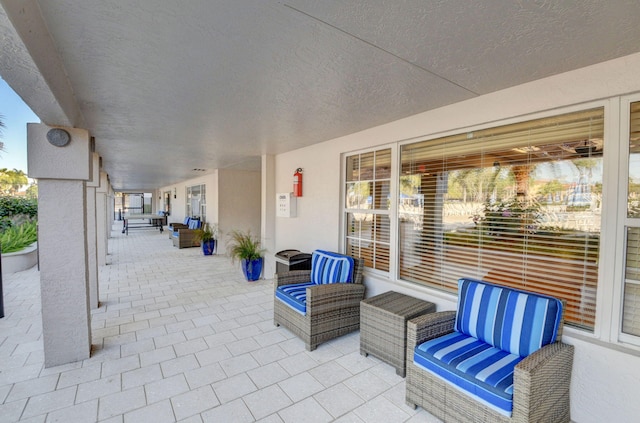 view of patio / terrace featuring an outdoor living space