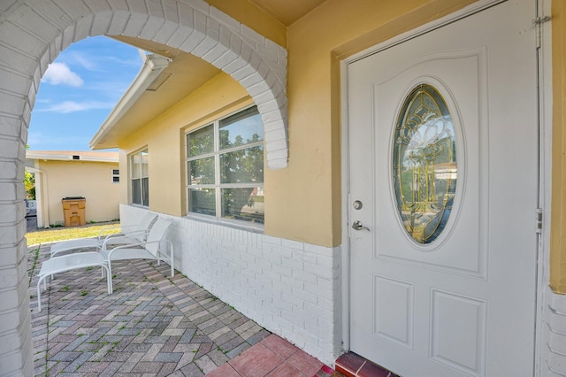 view of doorway to property