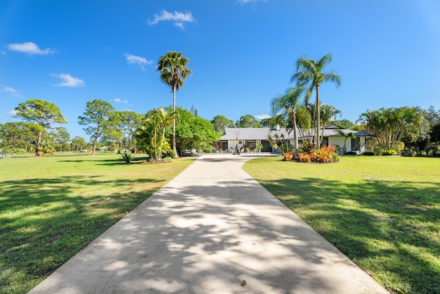 surrounding community featuring a lawn