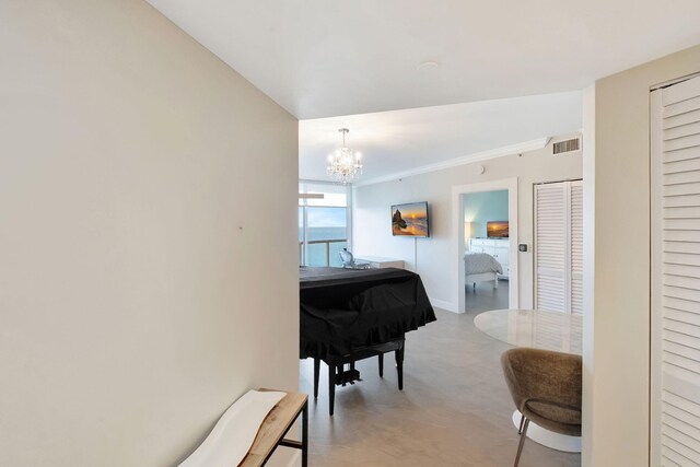 workout area featuring a paneled ceiling