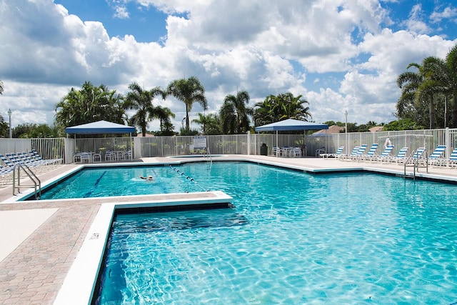 view of pool with a patio