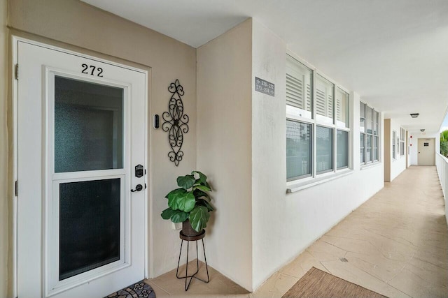 view of doorway to property