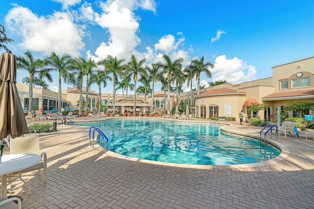 view of pool with a patio area