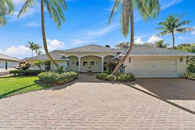 view of front of home featuring a garage