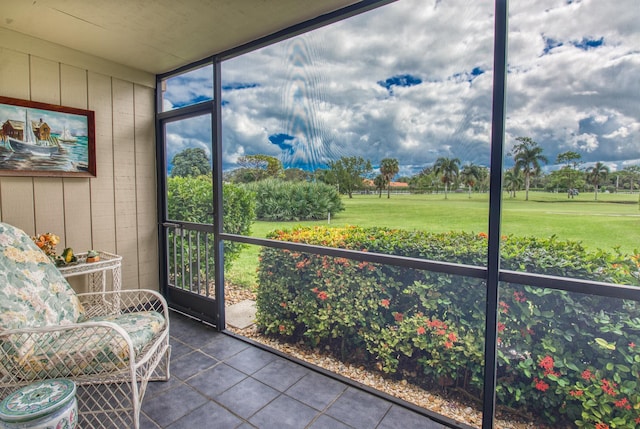 view of sunroom