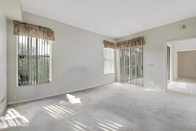 view of carpeted spare room