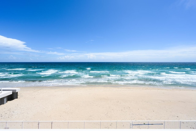 water view with a view of the beach