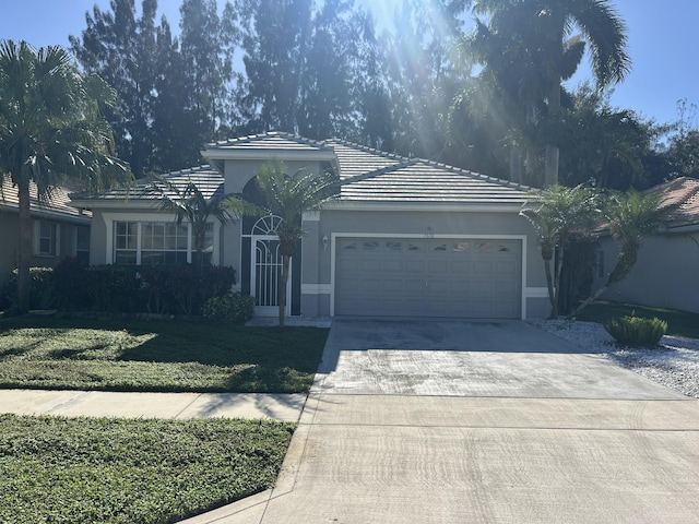 view of front facade with a garage