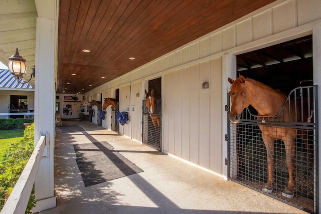 view of horse barn