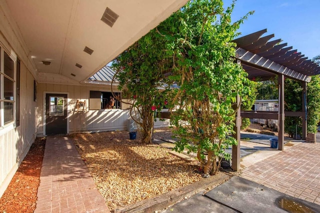 view of patio / terrace with a pergola