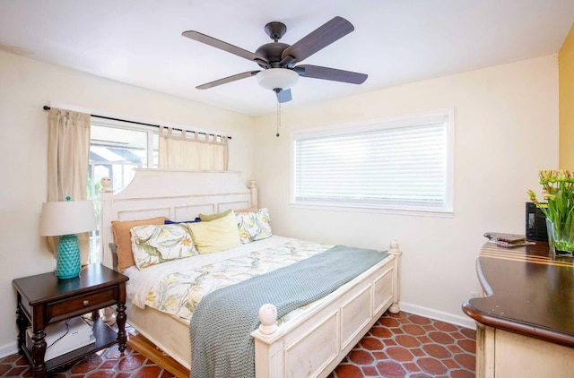 bedroom with ceiling fan