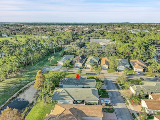 bird's eye view featuring a residential view