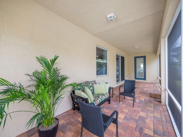 view of patio with an outdoor hangout area