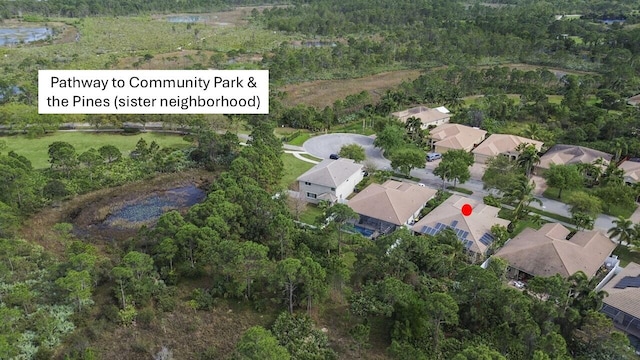 bird's eye view with a residential view