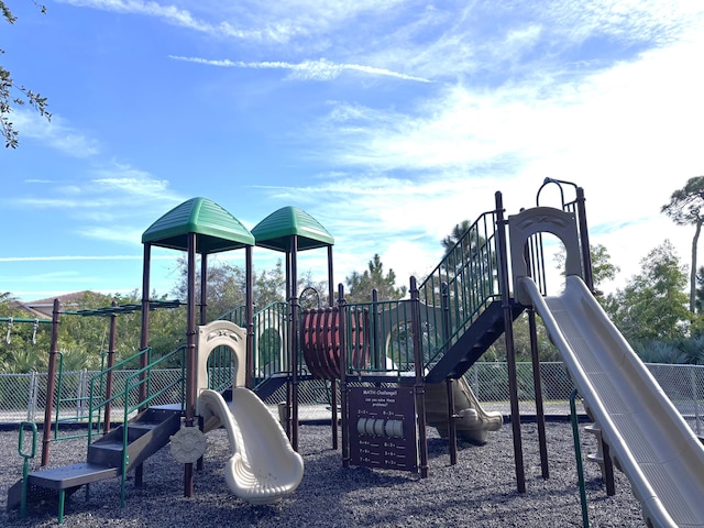 community playground with fence