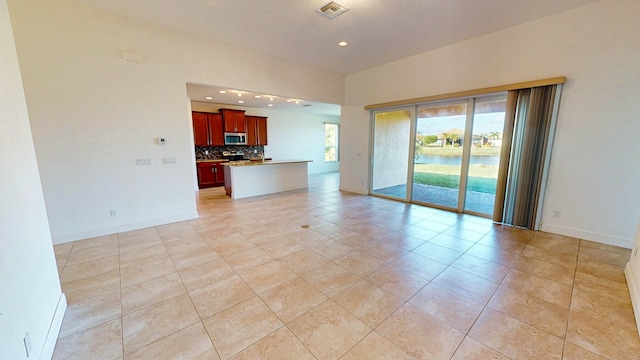 interior space with light tile patterned floors