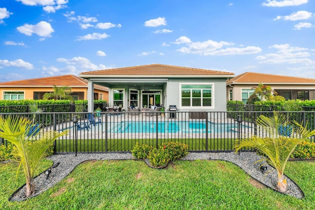 view of pool featuring a patio area