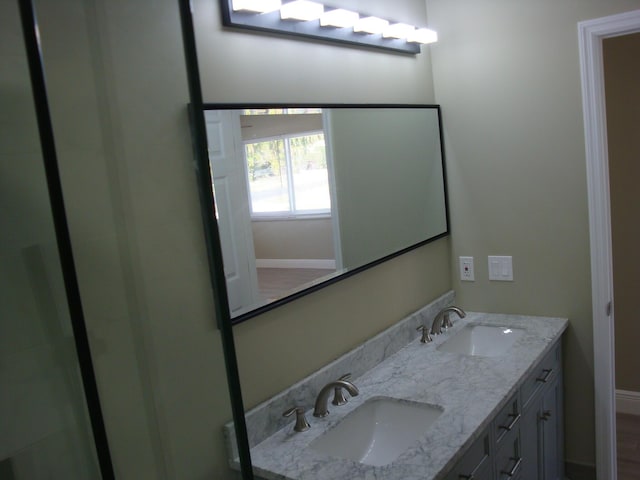 bathroom featuring vanity