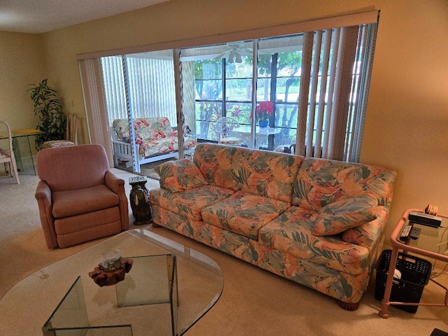 view of carpeted living room