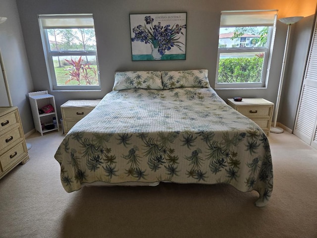 view of carpeted bedroom