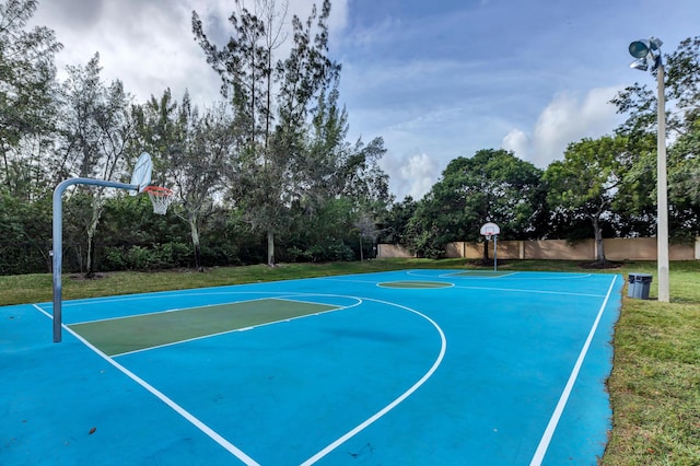 view of sport court