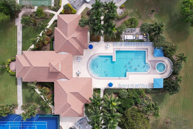 birds eye view of property