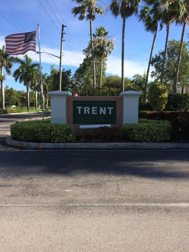 view of community sign