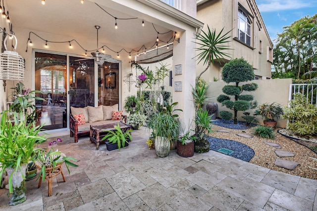 view of patio / terrace with an outdoor living space