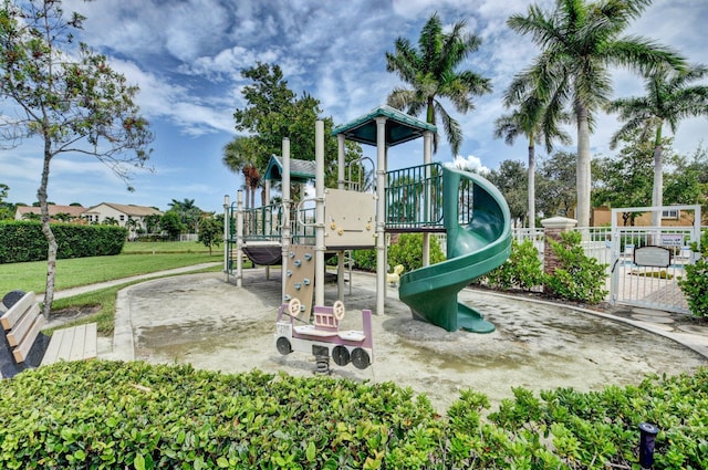 view of play area