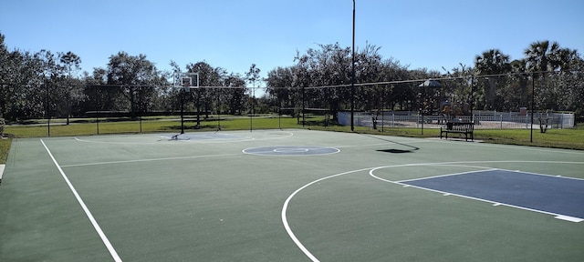 view of sport court