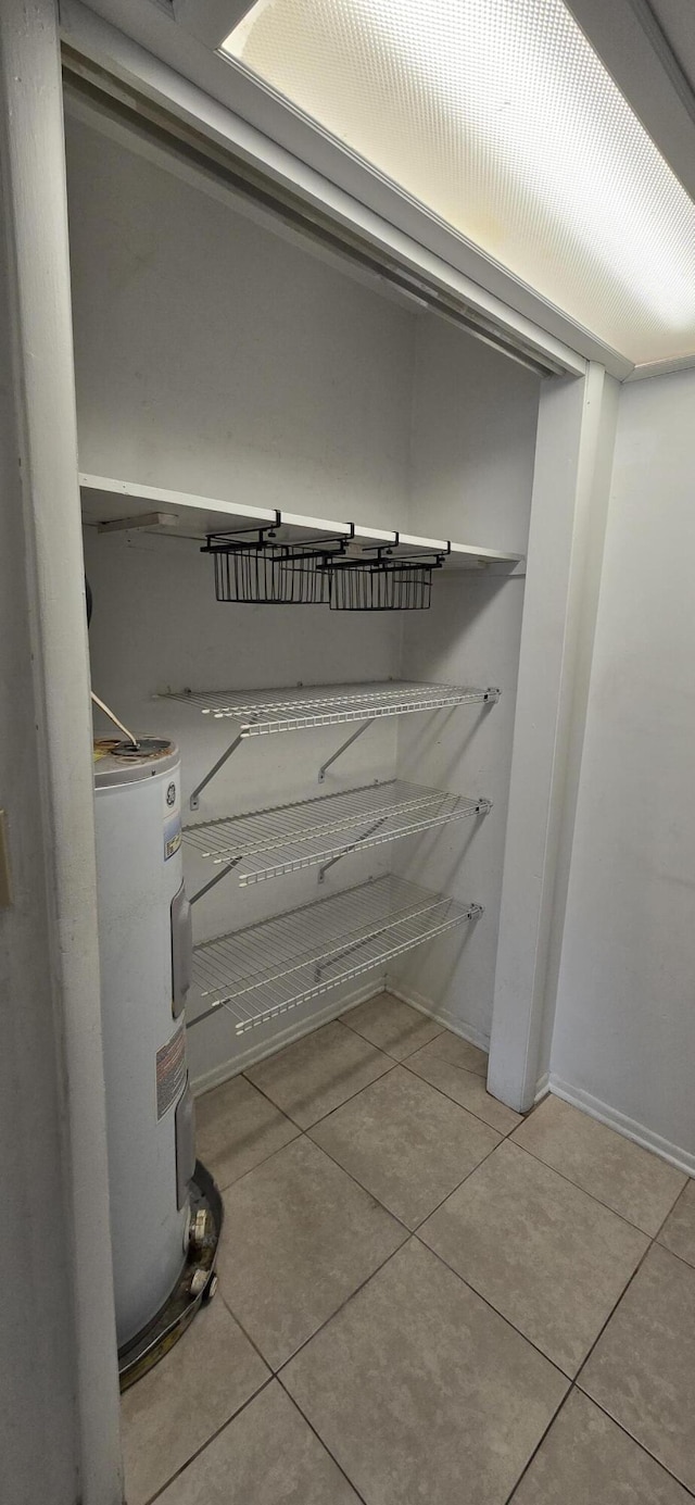 closet featuring electric water heater