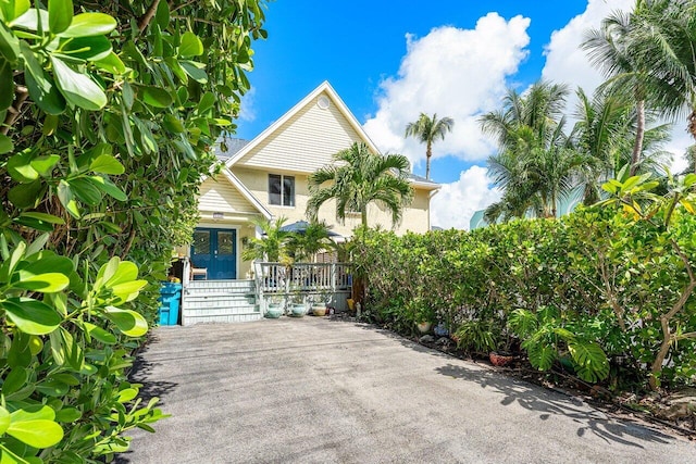 view of front of home with a porch