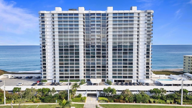 view of property with a water view