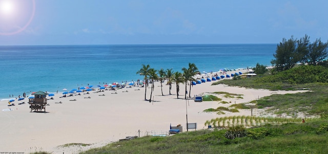 water view featuring a view of the beach