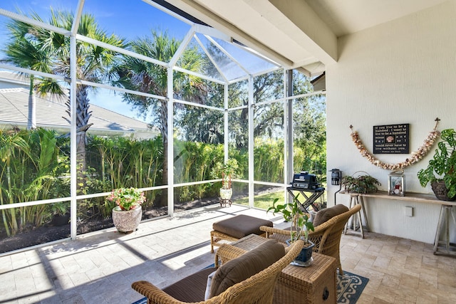 view of sunroom