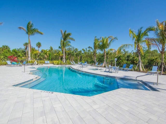 view of pool with a patio