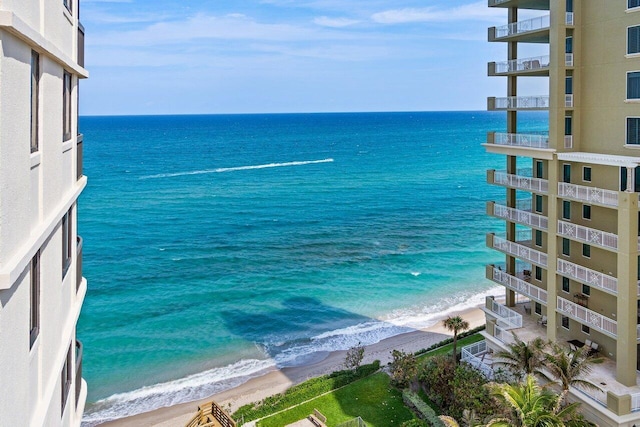 property view of water with a view of the beach