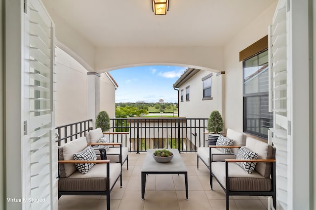 balcony with an outdoor living space