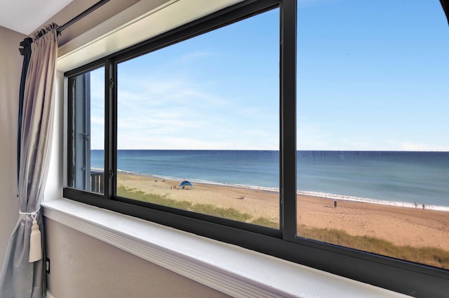 property view of water with a view of the beach