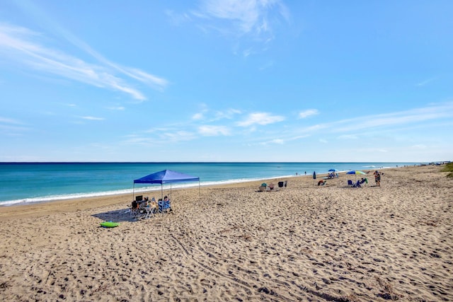 water view featuring a beach view