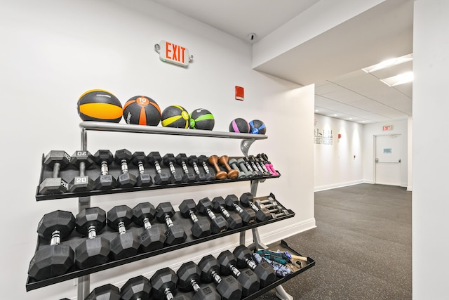 view of exercise room