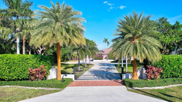 view of home's community featuring a lawn